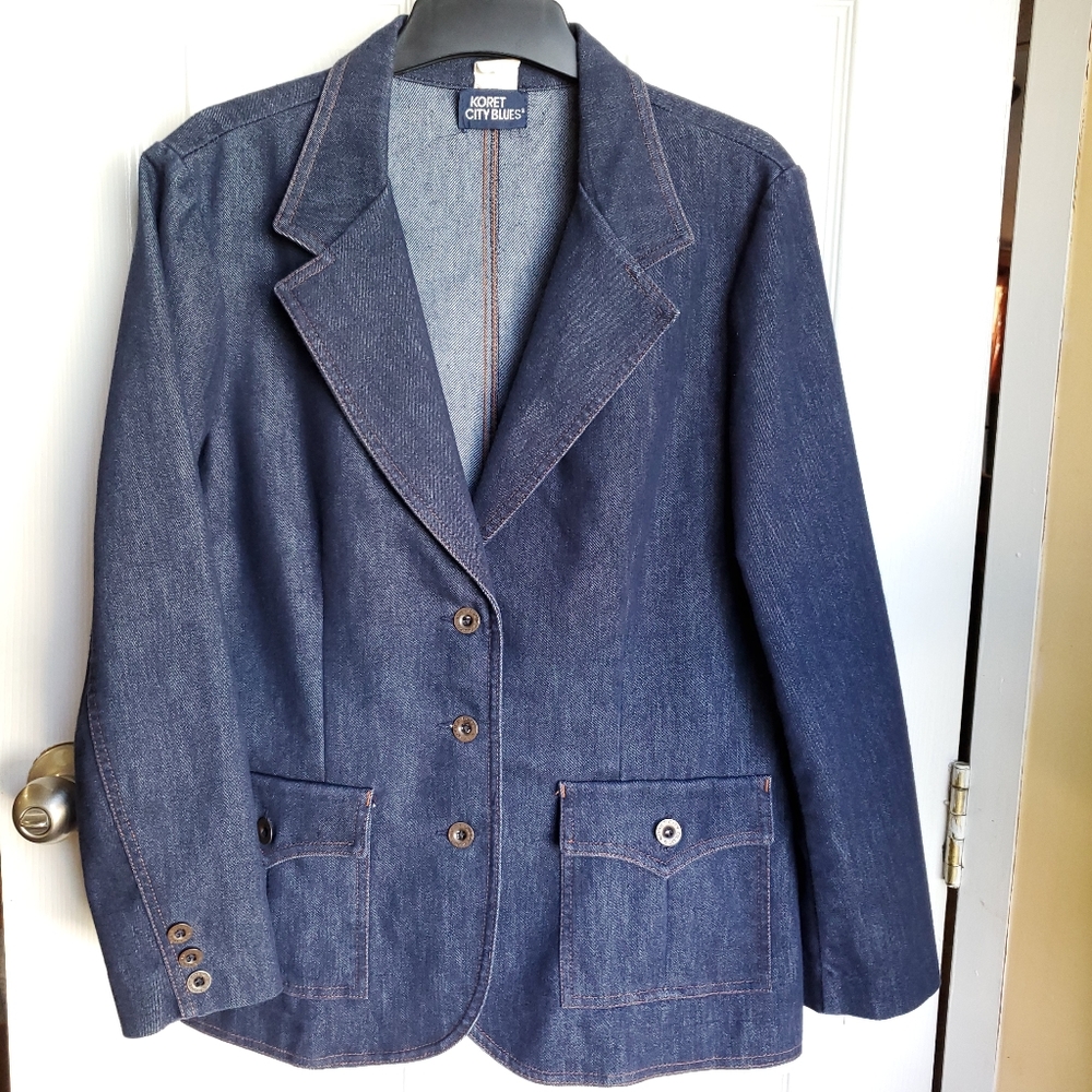 Vintage Koret City Blues Jean Blazer